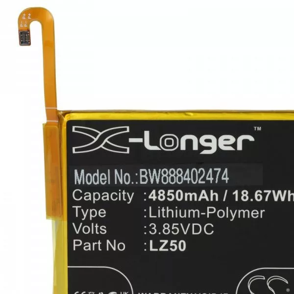 Motorola LZ50, SB18C74374 - 4850 mAh 3.85 V Li-polymer - Utángyártott telefon akku Motorola LZ50, SB18C74374 - 4850 mAh 3.85 V Li-polymer - Utángyártott telefon akku
