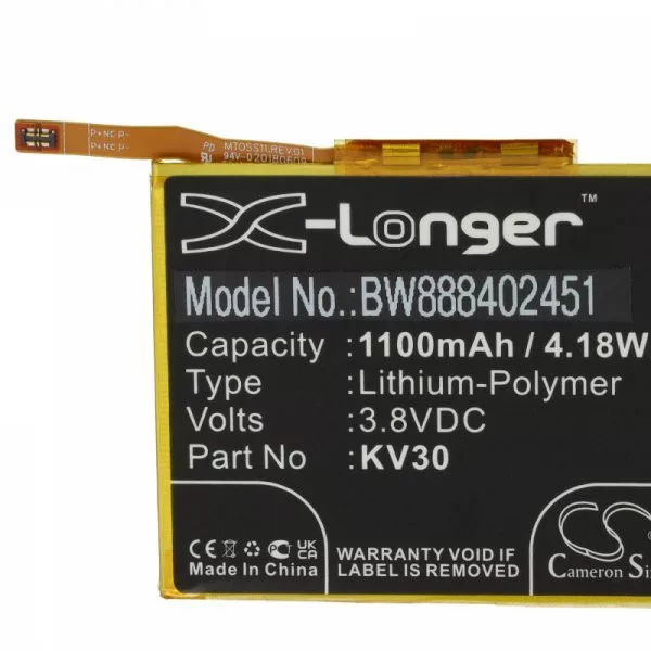   Motorola KV30, SB18C40007 - 1100 mAh 3.8 V Li-polymer - Utángyártott telefon akku