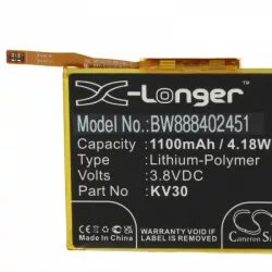   Motorola KV30, SB18C40007 - 1100 mAh 3.8 V Li-polymer - Utángyártott telefon akku