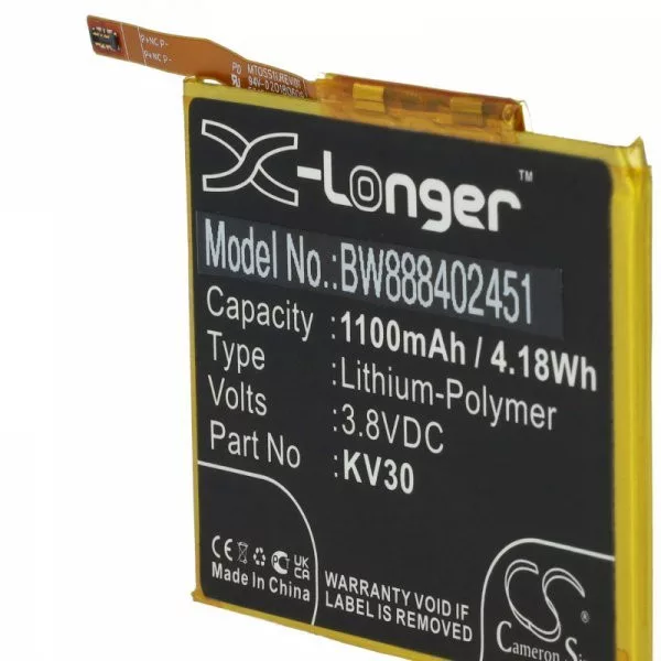 Motorola KV30, SB18C40007 - 1100 mAh 3.8 V Li-polymer - Utángyártott telefon akku