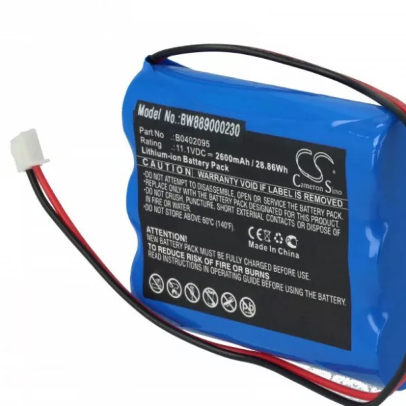 Egészségügyi eszköz - Medsonic B0402095 - 2600 mAh 11.1 V Li-Ion - Utángyártott akku - VHBW