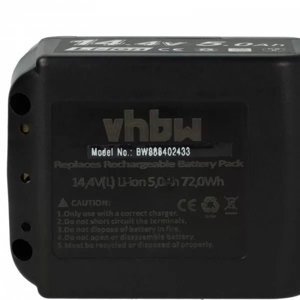 Szerszámgép akku Makita BL1415, 194066-1, BL1415N, 194065-3 - 5000 mAh, 14.4 V, Li-Ion - Utángyártott akku