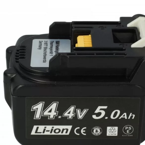 Szerszámgép akku Makita BL1415, 194066-1, BL1415N, 194065-3 - 5000 mAh, 14.4 V, Li-Ion - Utángyártott akku - VHBW