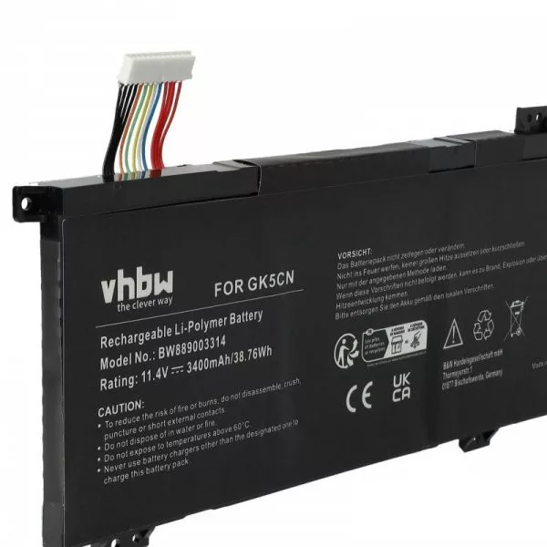 Machenike GK5CN-00-13-3S1P-0, GK5CN-00-13-4S1P-0 - 3400 mAh 11.4 V Li-polymer - Utángyártott notebook akku Machenike GK5CN-00-13-3S1P-0, GK5CN-00-13-4S1P-0 - 3400 mAh 11.4 V Li-polymer - Utángyártott notebook akku
