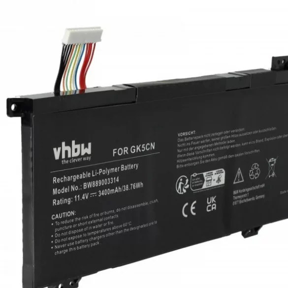 Machenike GK5CN-00-13-3S1P-0, GK5CN-00-13-4S1P-0 - 3400 mAh 11.4 V Li-polymer - Utángyártott notebook akku - VHBW