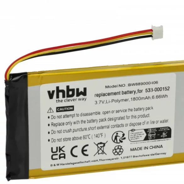 Billentyűzet - Logitech 533-000152, 533-000204 - 1500 mAh 3.7 V Li-polymer - Utángyártott - VHBW