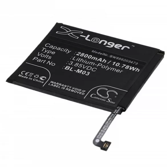 LG BL-M03, EAC64791001 - 2800 mAh 3.85 V Li-polymer - Utángyártott telefon akku - VHBW