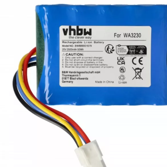 Fűnyíró Landxcape LA0002, LA0001 - 2500 mAh 20 V Li-Ion - Utángyártott akku - VHBW