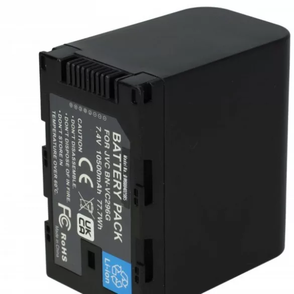 JVC BN-VC298G, BN-VC296G, BN-VC264G - 10500 mAh 7.4 V Li-Ion - Utángyártott kamera akku - VHBW