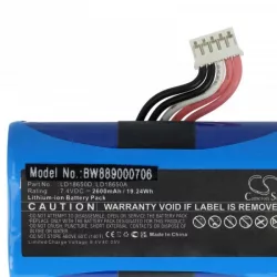  Ingenico LD18650D - 2600 mAh 7.4 V Li-Ion Utángyártott vonalkód olvasó akku