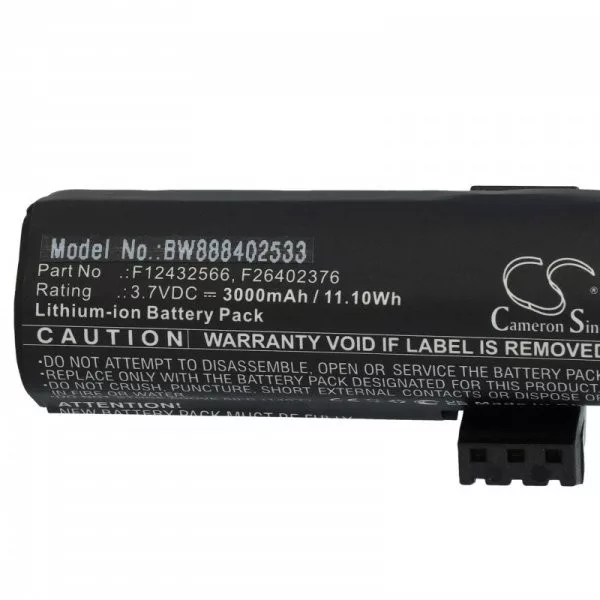 Ingenico F12432566, F26402376 - 3000 mAh 3.7 V Li-Ion Utángyártott vonalkód olvasó akku Ingenico F12432566, F26402376 - 3000 mAh 3.7 V Li-Ion Utángyártott vonalkód olvasó akku