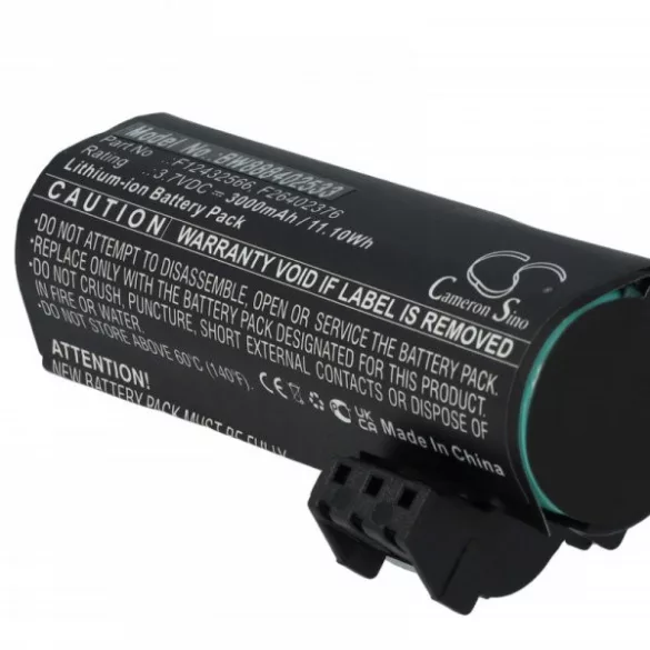 Ingenico F12432566, F26402376 - 3000 mAh 3.7 V Li-Ion Utángyártott vonalkód olvasó akku - VHBW