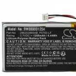 Card Reader Ingenico 296203895AB, P0750-LF - 1200 mAh 3.7 V Li-polymer - Utángyártott pos terminál akkumulátor - VHBW