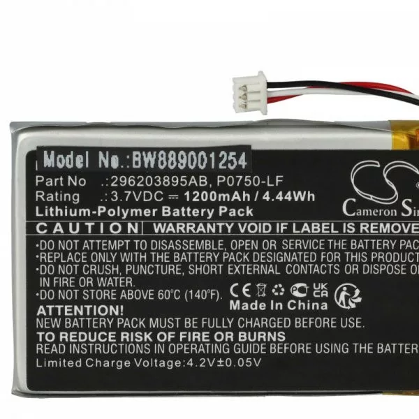 Card Reader Ingenico 296203895AB, P0750-LF - 1200 mAh 3.7 V Li-polymer - Utángyártott pos terminál akkumulátor Card Reader Ingenico 296203895AB, P0750-LF - 1200 mAh 3.7 V Li-polymer - Utángyártott pos terminál akkumulátor