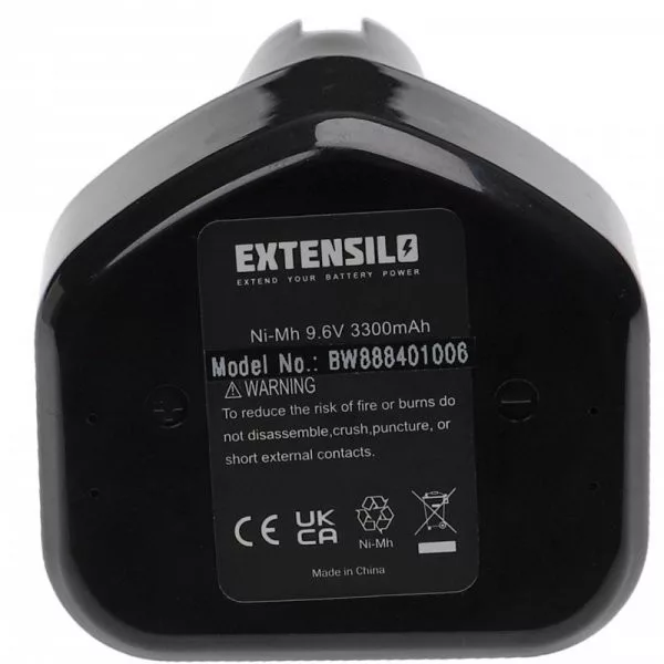 Szerszámgép akku Hitachi EB 920HS, B3, EB914S, EB914, EB912S, EB9 - 3300 mAh, 9.6 V, NiMH - Utángyártott akku