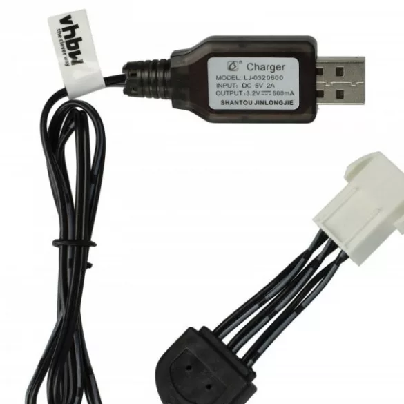 USB Töltőkábel Himoto HSP 9.6V for GPToys RC Batteries SM-6P csatlakozó - 50 cm 9.6 V - Utángyártott - VHBW