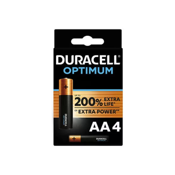 Duracell Optimum LR6 AA alkáli ceruzaelem MX1500 4db/csomag (ár/csomag)