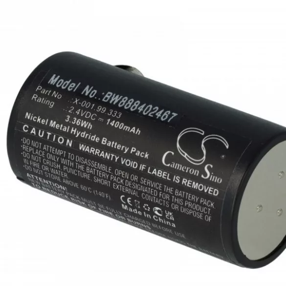 Egészségügyi eszköz - Heine X-001.99.333 - 1400 mAh 2.4 V NiMH - Utángyártott akku - VHBW