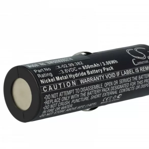 Egészségügyi eszköz - Heine X-02.99.382, X-02.99.380, BATT/110904-A1 - 850 mAh 3.6 V NiMH - Utángyártott akku - VHBW