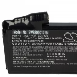   Fűtött motorkerékpár kesztyű - Glovii GLI7426 - 2000 mAh 7.4 V Li-Ion - Utángyártott akku