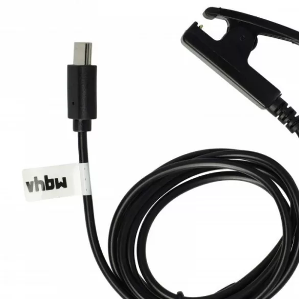 Töltőkábel Garmin 010-13289-00 for Garmin Fitness Tracker - USB C Kábel, 100cm, fekete - Utángyártott - VHBW