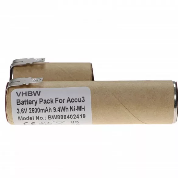 Fűnyíró Gardena Accu3 - 2600 mAh 3.6 V NiMH - Utángyártott akku - VHBW