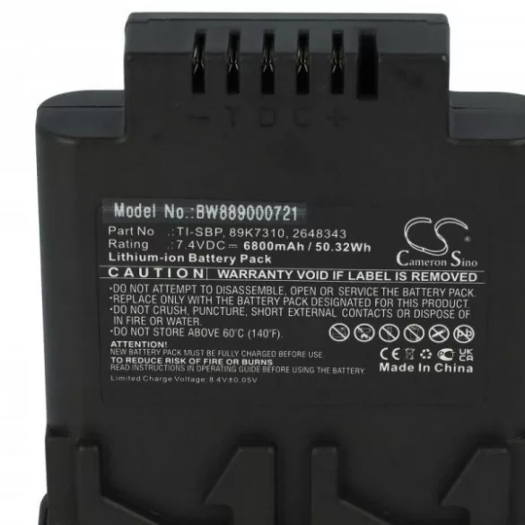 Thermal Imaging Camera Fluke 89K7310, TI-SBP, 2648343 - 6800 mAh 7.4 V Li-Ion - Utángyártott tablet akku - VHBW