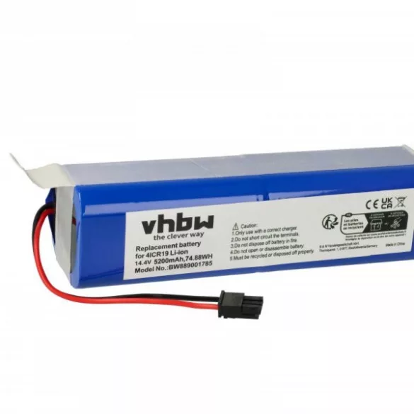 Eufy PA89, PA61 for Eufy 5200mAh, 14.4V, Li-Ion - Utángyártott porszívó akku - VHBW