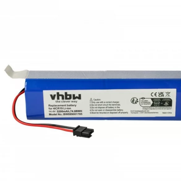 Eufy PA89, PA61 for Eufy 5200mAh, 14.4V, Li-Ion - Utángyártott porszívó akku - VHBW