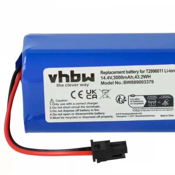 Eufy T2996011, CMICR18650F9M-4S1P for Eufy 3000mAh, 14.4V, Li-Ion - Utángyártott porszívó akku