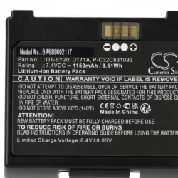   Printer Epson OT-BY20, D171A, 2165069, P-C32C831093 - 1150 mAh 7.4 V Li-Ion - Utángyártott akki