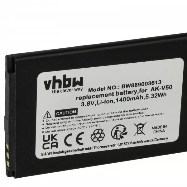 Emporia AK-V50-4G - 1400 mAh 3.8 V Li-Ion - Utángyártott telefon akku