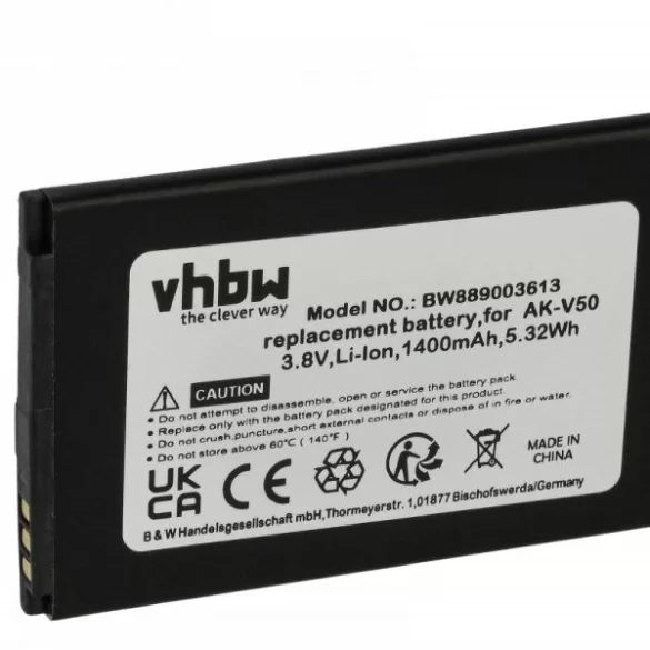 Emporia AK-V50-4G - 1400 mAh 3.8 V Li-Ion - Utángyártott telefon akku - VHBW