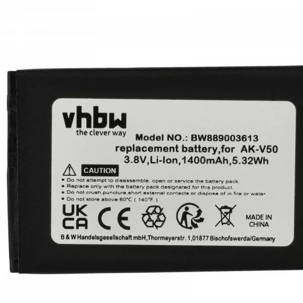 Emporia AK-V50-4G - 1400 mAh 3.8 V Li-Ion - Utángyártott telefon akku