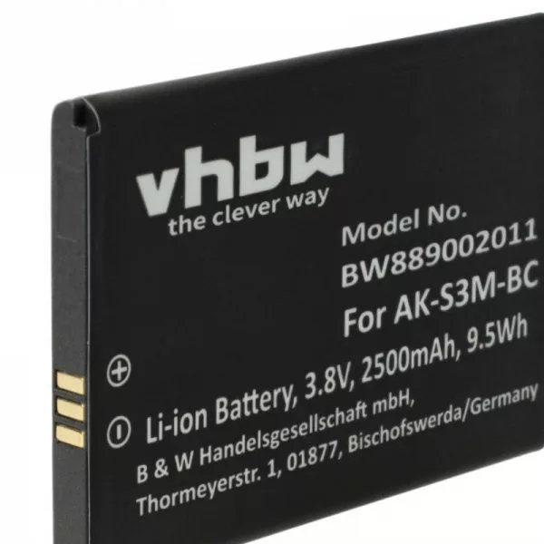 Emporia AK-S3M-BC - 2500 mAh 3.8 V Li-polymer - utángyártott mobiltelefon akku Emporia AK-S3M-BC - 2500 mAh 3.8 V Li-polymer - utángyártott mobiltelefon akku