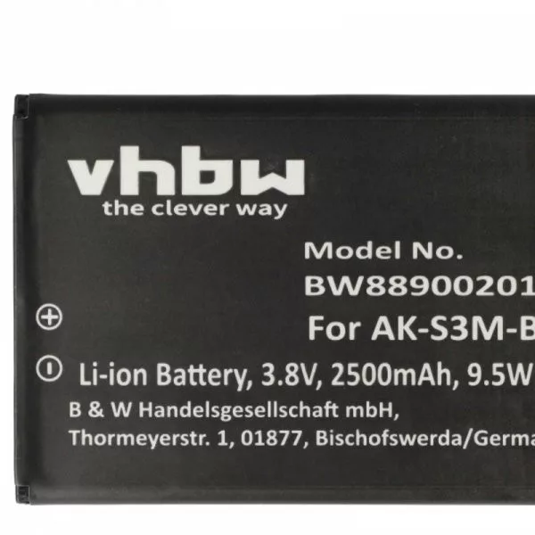 Emporia AK-S3M-BC - 2500 mAh 3.8 V Li-polymer - utángyártott mobiltelefon akku