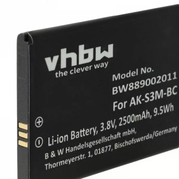   Emporia AK-S3M - 2500 mAh 3.8 V Li-polymer - utángyártott mobiltelefon akku