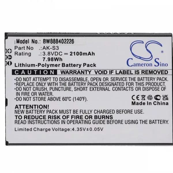 Emporia AK-S3 - 2100 mAh 3.8 V Li-polymer - utángyártott mobiltelefon akku