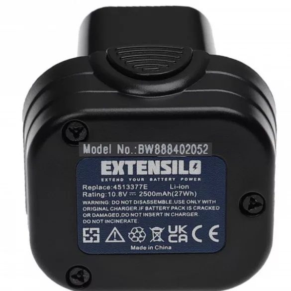 Szerszámgép akku Einhell 4513377E - 2500 mAh, 10.8 V, Li-Ion - Utángyártott akku - VHBW