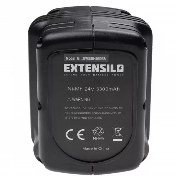 Szerszámgép akku Dewalt DE0240-XJ, DE0240, DE0243, DE0241 - 3300 mAh, 24 V, NiMH - Utángyártott akku - VHBW