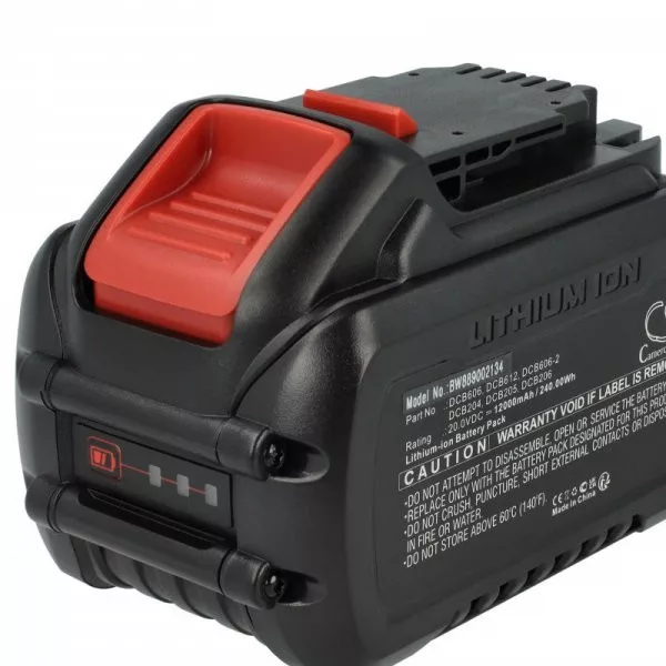 Szerszámgép akku Dewalt 60V Max, 20V/60V Max Flexvolt, 20V Max - 12000 mAh, 20 V, Li-Ion - Utángyártott akku Szerszámgép akku Dewalt 60V Max, 20V/60V Max Flexvolt, 20V Max - 12000 mAh, 20 V, Li-Ion - Utángyártott akku