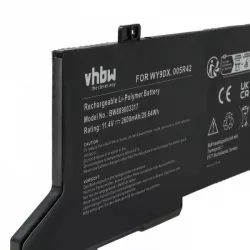   Dell 005R42, WY9DX - 2600 mAh 11.4 V Li-polymer - Utángyártott notebook akku