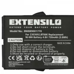   Danfoss BT06K, 2303692 - 750 mAh 4.8 V NiMH Utángyártott távirányító akku