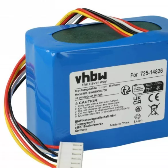 Fűnyíró Cub Cadet 725-14826, 725-14827, 725-18426 - 5200 mAh 18.5 V Li-Ion - Utángyártott akku - VHBW