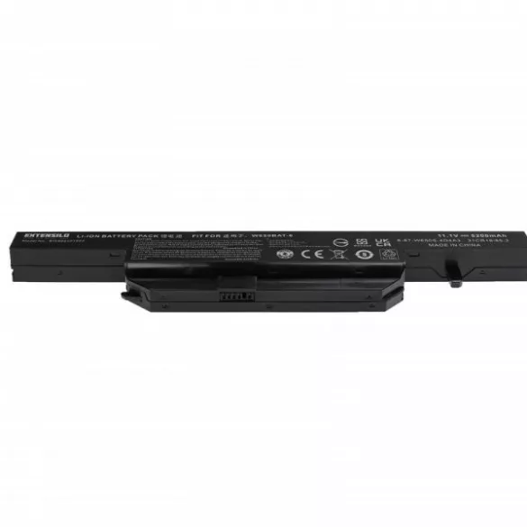 Clevo 6-87-W650S-4D4A1, 6-87-W650S-4D4A - 5200 mAh 11.1 V Li-Ion - Utángyártott notebook akku - VHBW