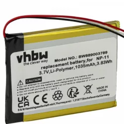   Casio LIS1639CSPC, NP-11A, NP-11 - 1035mAh, 3.7V, Li-polymer - Utángyártott Kamera akku