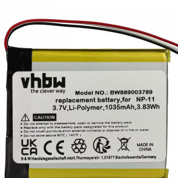 Casio LIS1639CSPC, NP-11A, NP-11 - 1035mAh, 3.7V, Li-polymer - Utángyártott Kamera akku