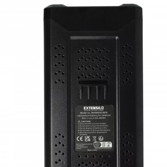 Szerszámgép akku Briggs & Stratton 1760265, 1760514, 1760967 - 5000 mAh, 80 V, Li-Ion - Utángyártott akku - VHBW