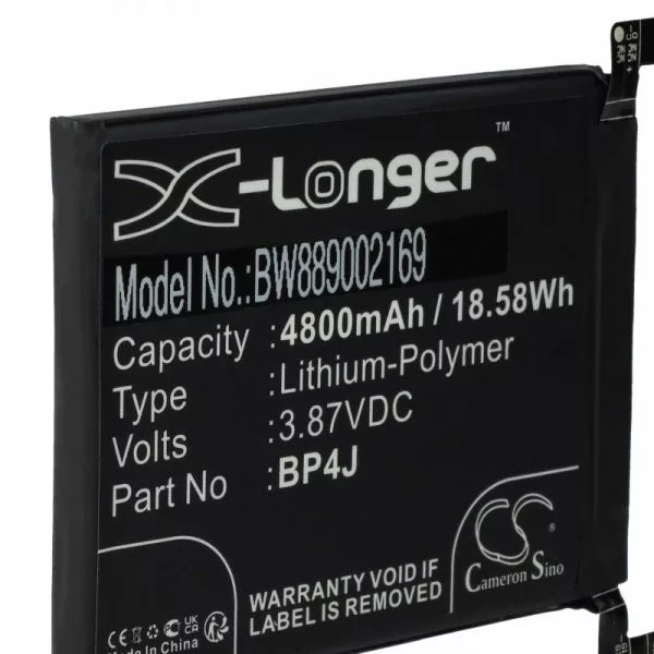 BP4J - 4800 mAh 3.87 V Li-polymer - Utángyártott telefon akku