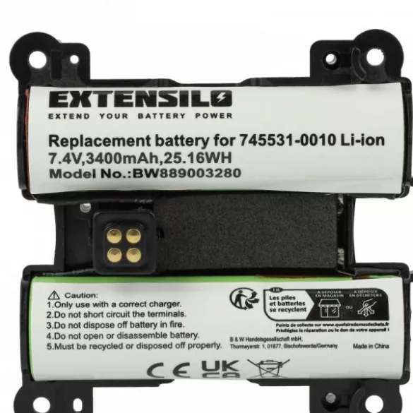 Bose 745531-0010 - Li-Ion 3400 mAh - Utángyártott hangszóró akku - VHBW